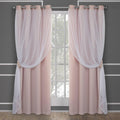 Rose Blush Double Layer Blackout Curtains Set of 2