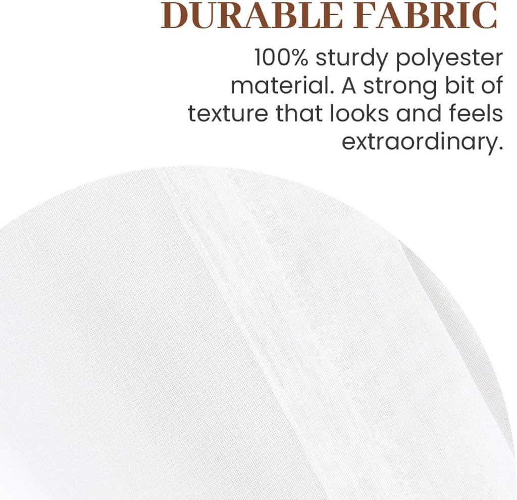 White Rod Pocket Voile Sheer Curtains Set of 2