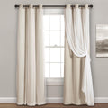 Wheat Sheer Overlay Blackout Curtains Set of 2