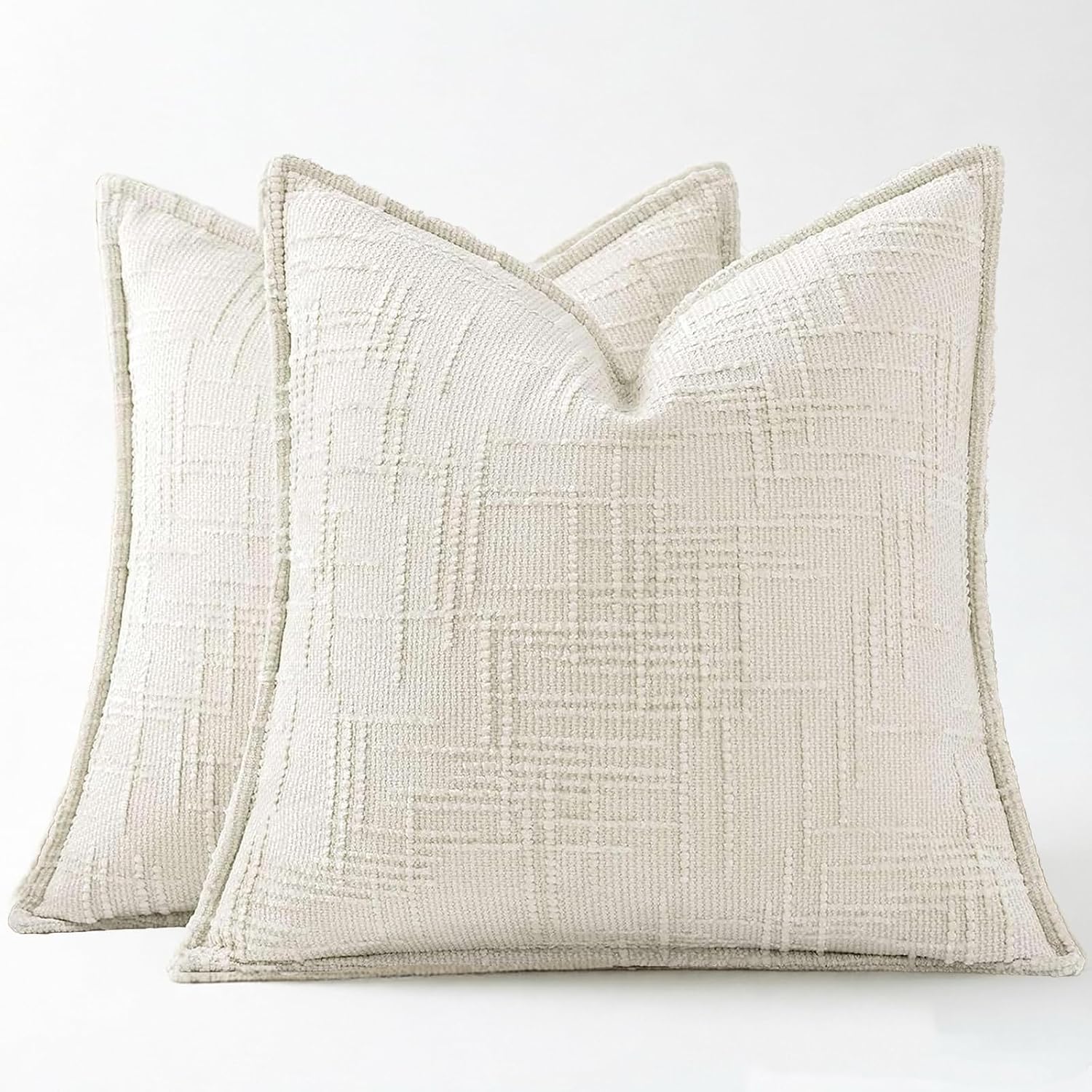 Cream Chenille Boho Farmhouse Pillow Covers