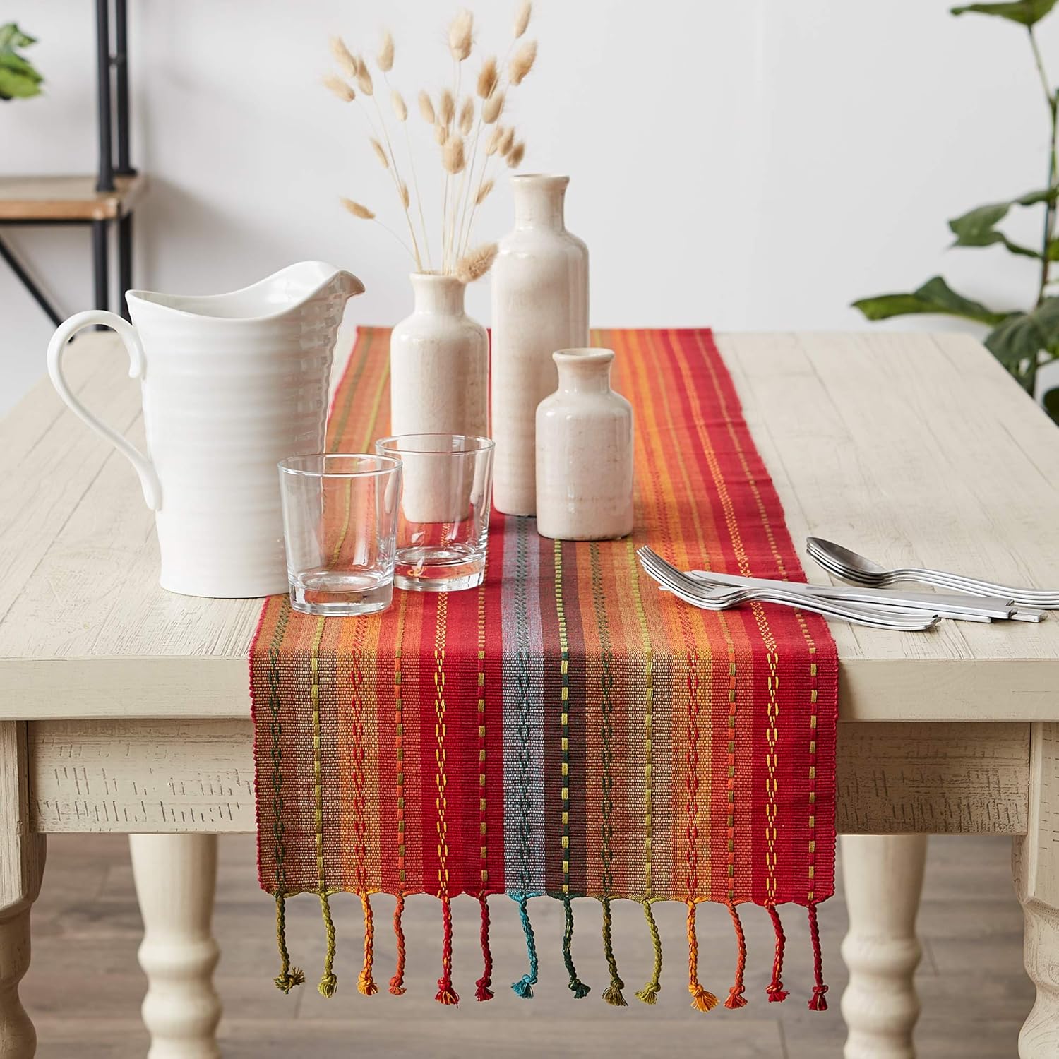 Southwest Spice Woven Cotton Table Runner