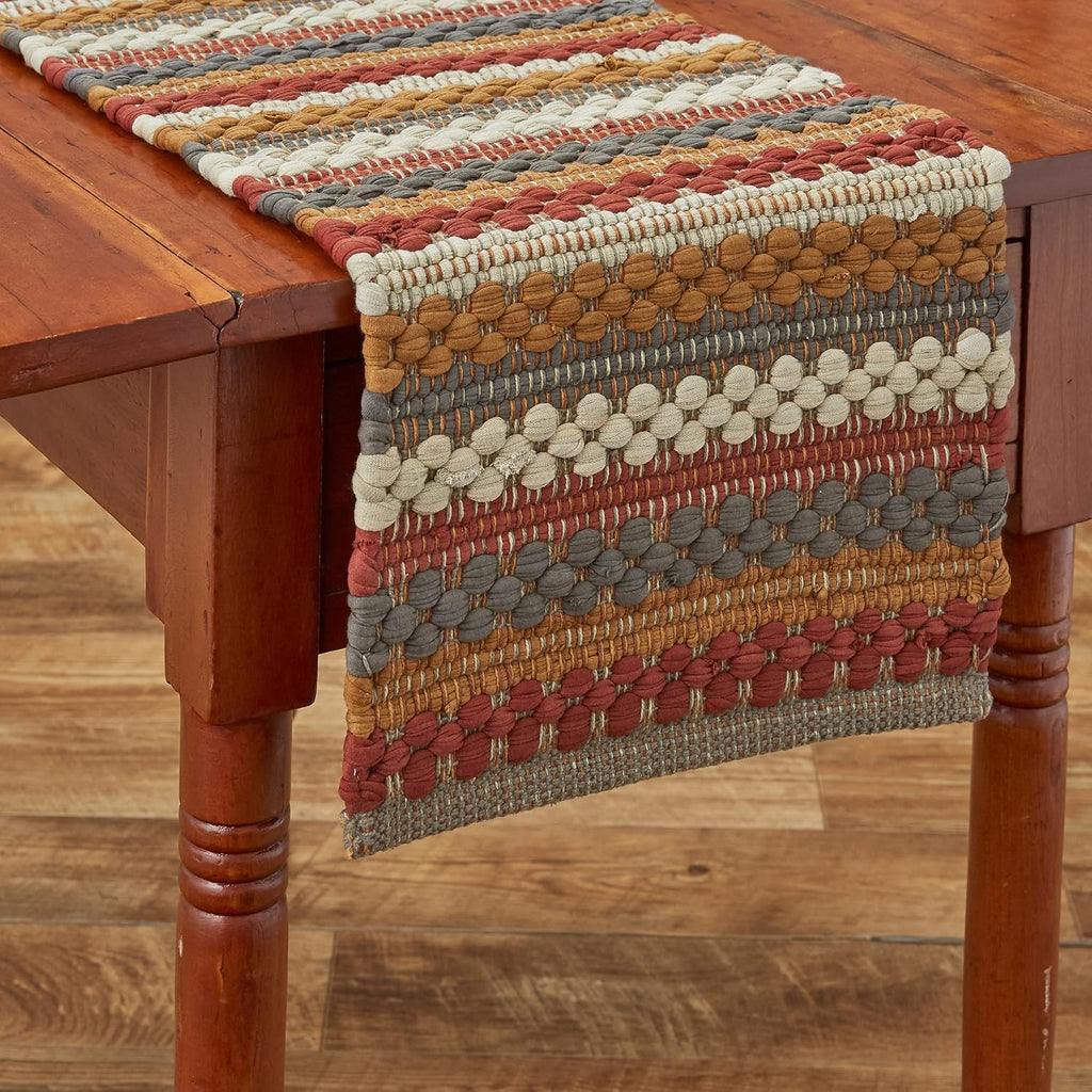 Gathered Pumpkin Chindi Cotton Table Runner