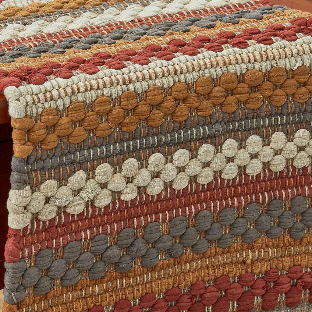 Gathered Pumpkin Chindi Cotton Table Runner