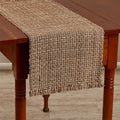 Tweed Hand-Loomed Fringed Table Runner