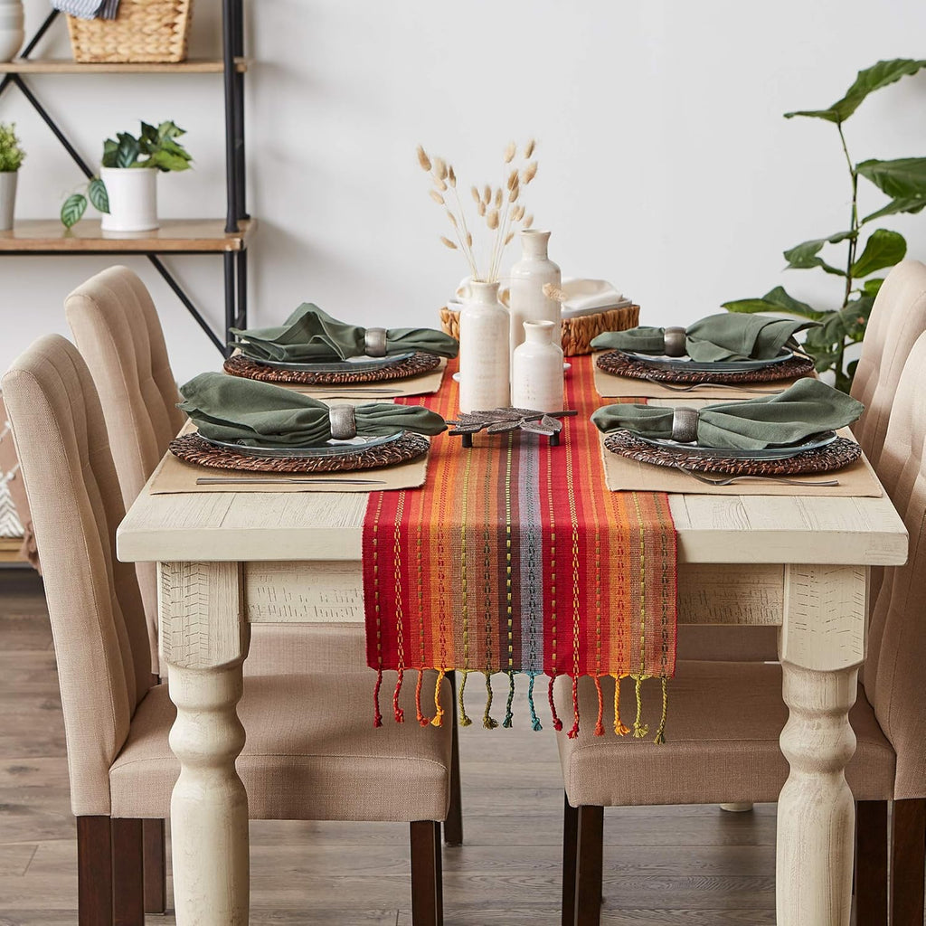 Southwest Spice Woven Cotton Table Runner