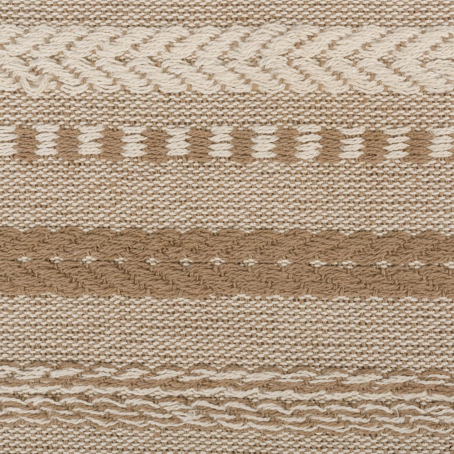 Braided Stripe Cotton Farmhouse Table Runner